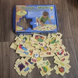 FREE WITH PURCHASE, Alphabet Wood Floor Puzzle for Kids
